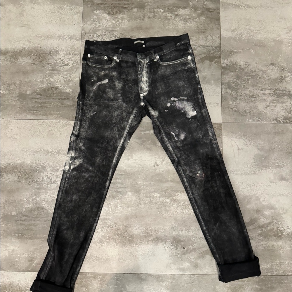 Dior White paint pants